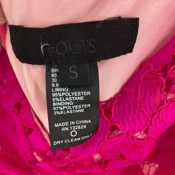 NWT Revolve h:ours pink lace ruched dress Francin bodycon style sz S Bar… - Picture 6 of 8